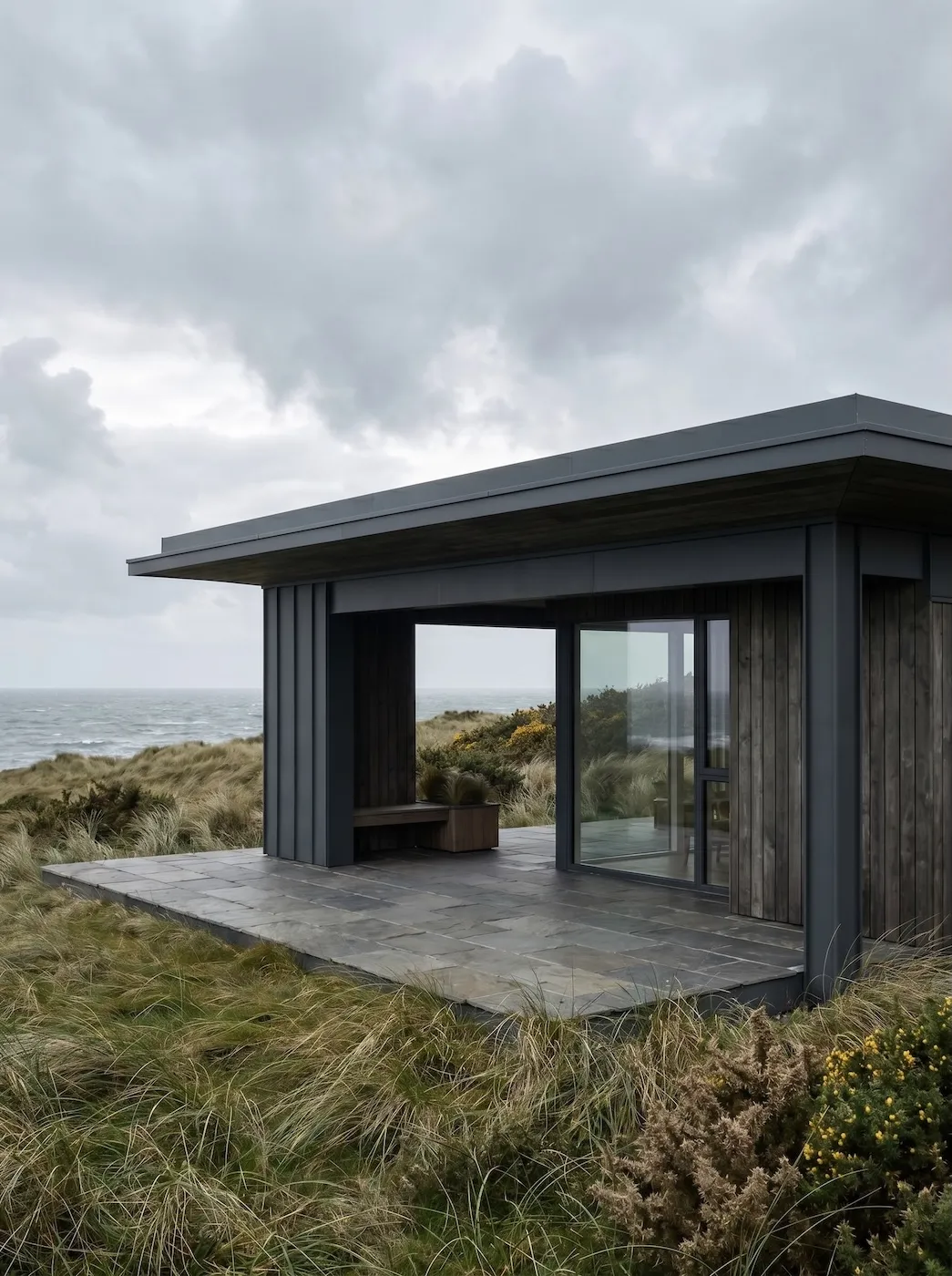 The Coast terrace with open view.